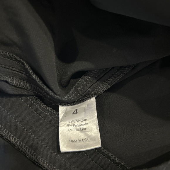 La Ligne Womens Pants Sz 4 Black Slim Bootcut Stretch Tuxedo Stripe Minimalist - Picture 8 of 9